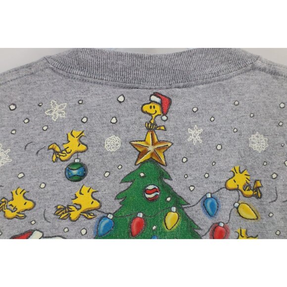 Vintage 90s Peanuts Charlie Brown Mens Medium All Over Print Christmas T-Shirt - Picture 12 of 16